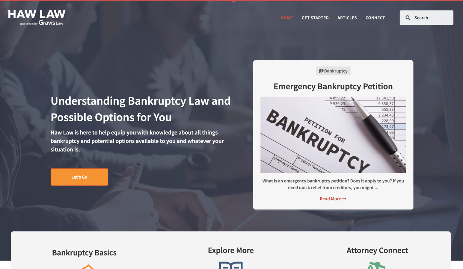 Haw Law, Gravis Law Blog/Funnel