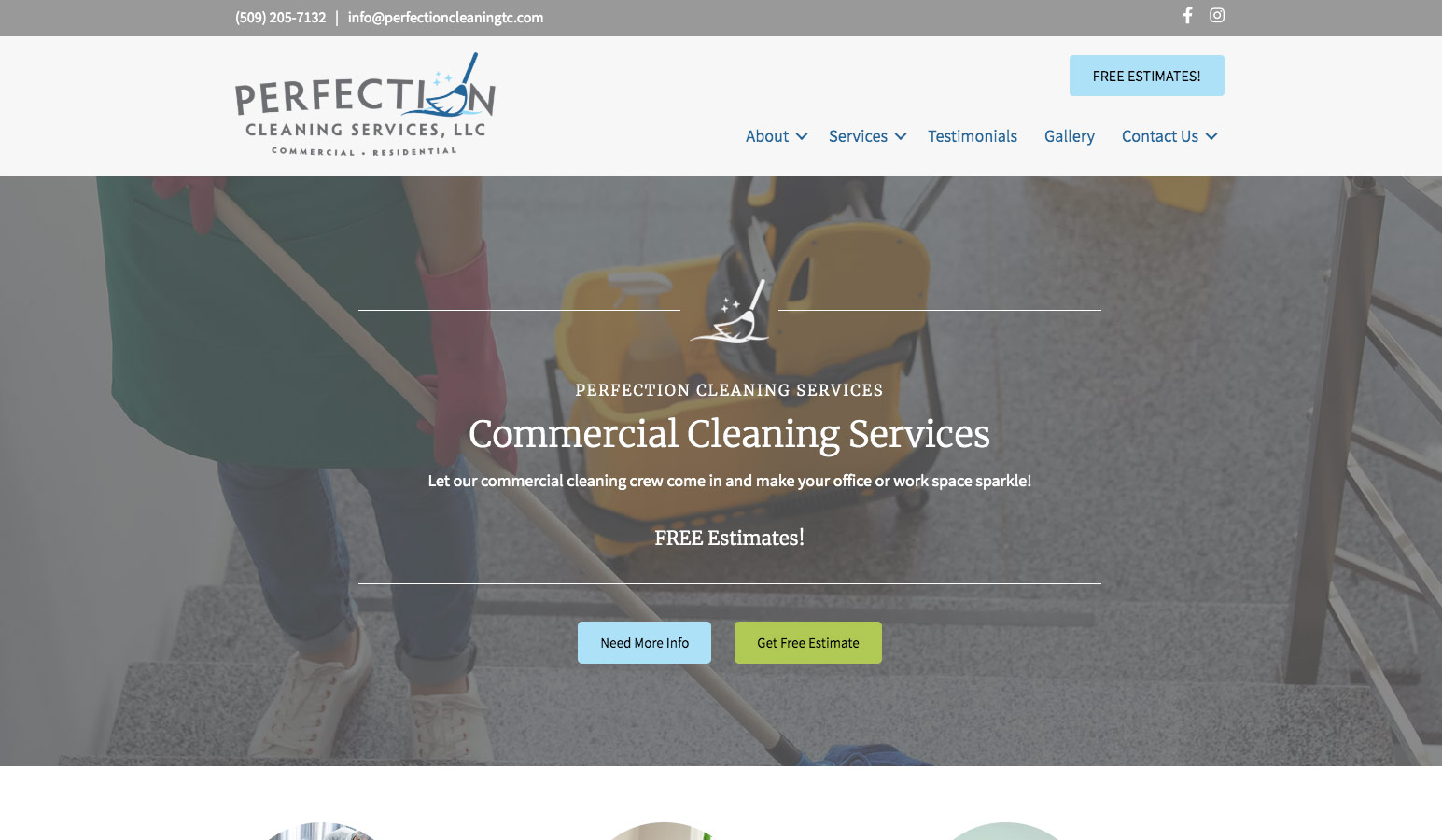 Perfection Cleaning Website
